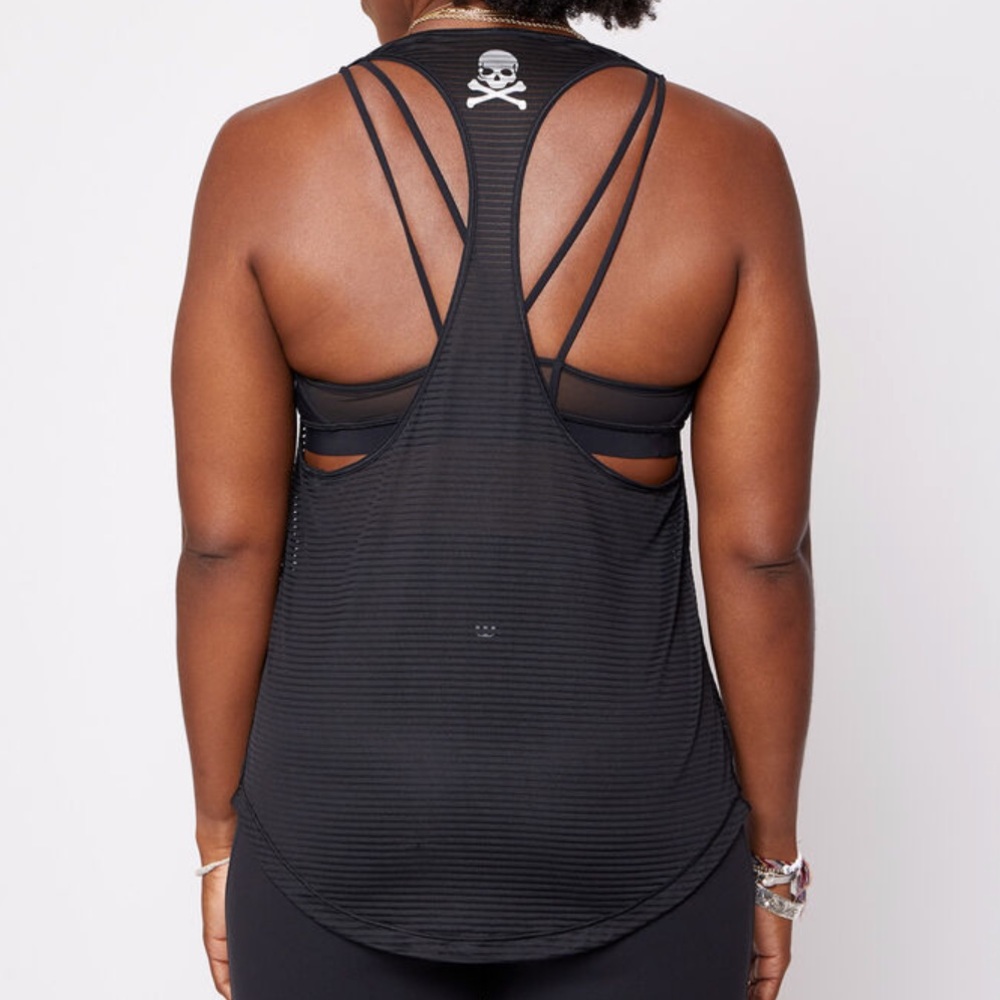 Lululemon Black Fully Flex 2 in 1 Tank Top Sz 4